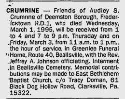 Audley s. Crumrine